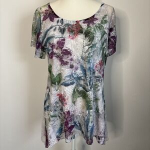 Brittany Black Tunic XL VTG 90s Romantic Floral Lace Fairy Ethereal Feminine